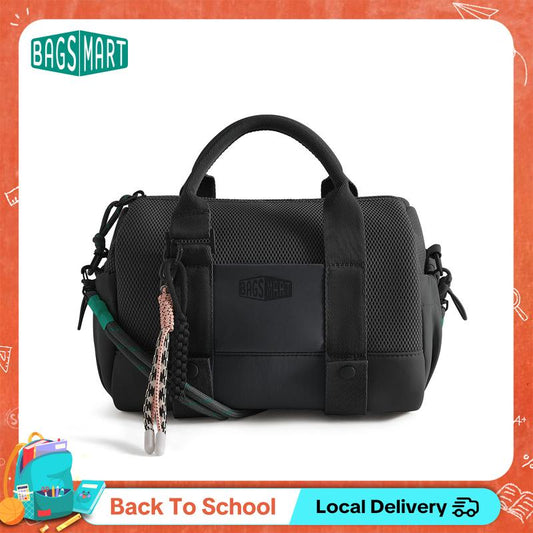 BAGSMART Reiki Mini Gym Duffle Bag 5.5L Capacity, Waterproof PVC Pocket, Adjustable Bottom Straps, Elastic side pockets, Ideal for Gym & Daily Use dealsforyoudays TikTokShopBacktoSchool